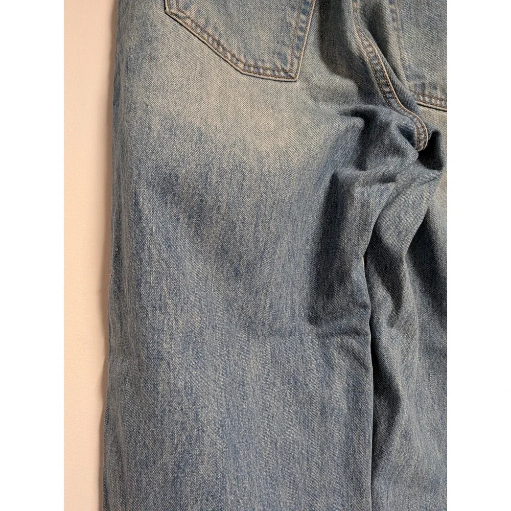 INTHERAW Wide Leg Jeans Light Wash Blue Cotton Denim Size‎ 3 Made in Korea